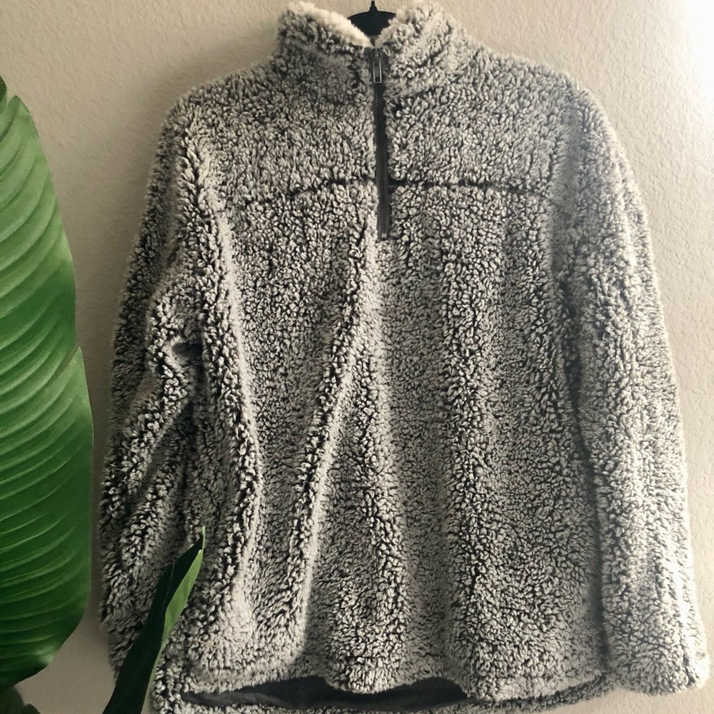 NWOT Sherpa Quarter Zip Sweater
